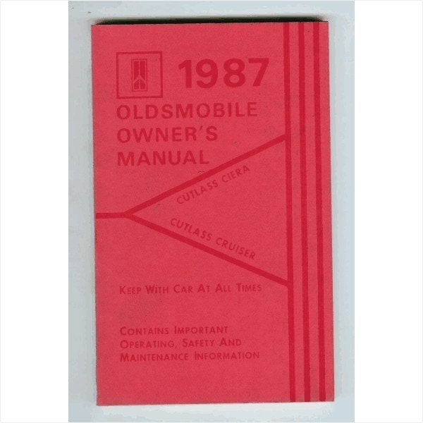 Oldsmobile Cutlass Ciera and Cruiser Instructieboekje 1987 #, Ophalen of Verzenden