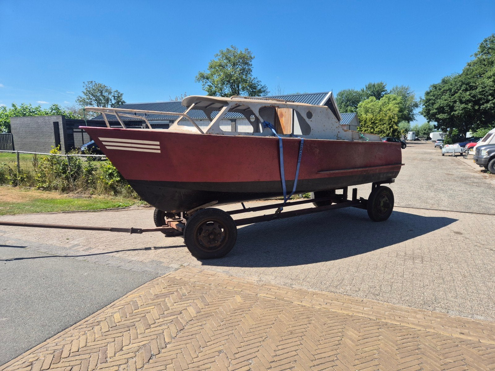 leuk kajuit/motor bootje, Watersport en Boten, Ophalen, 6 m, Staal, Geen motor