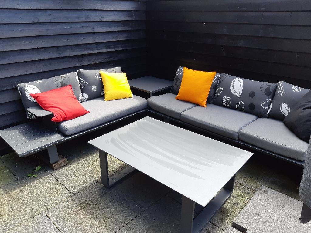 Lounge/tuinset, Ophalen, 5 zitplaatsen, Bank, Aluminium