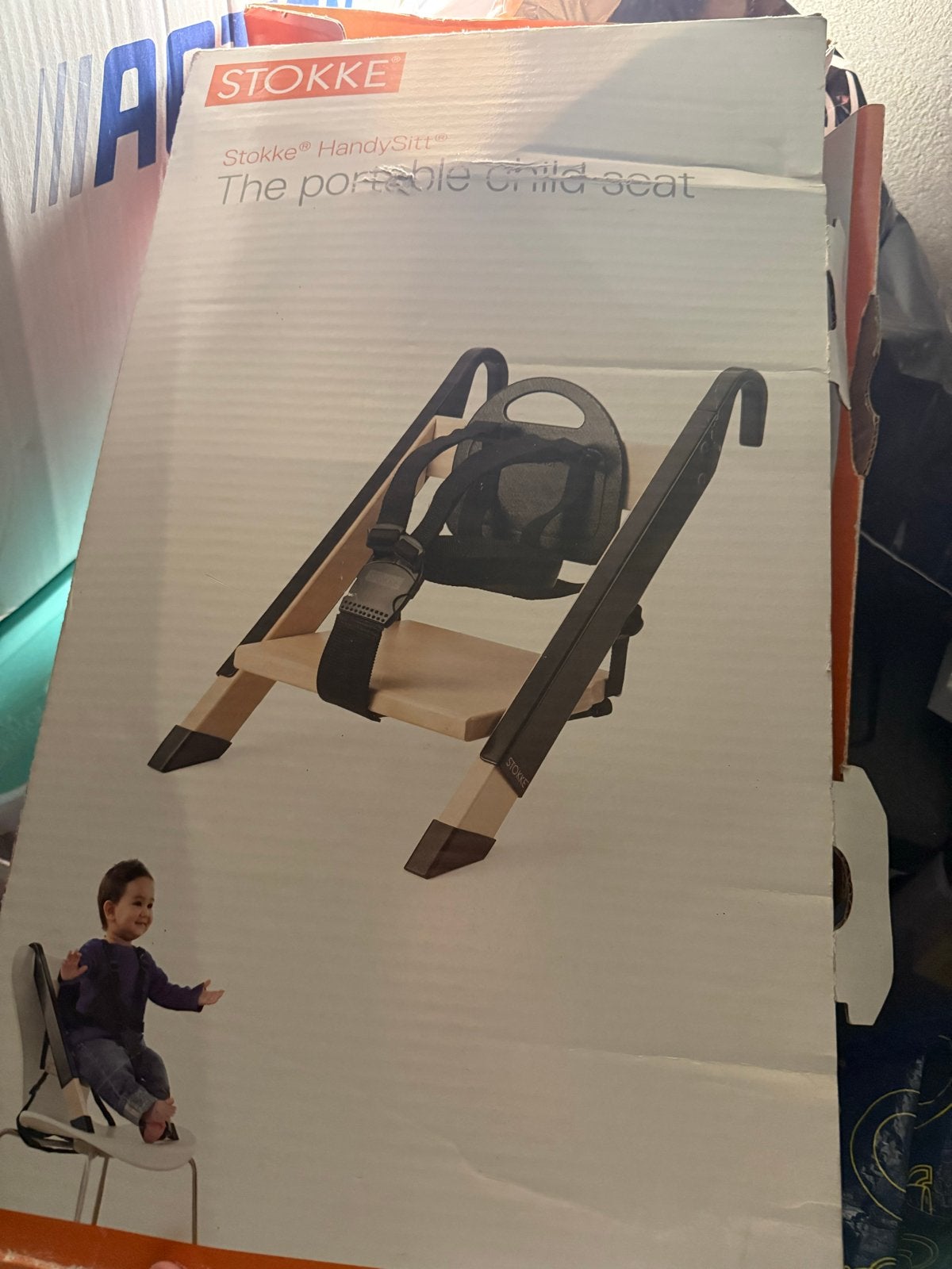 Stokke HandySitt Draagbare Kinderstoel, Kinderen en Baby's, Ophalen, Zo goed als nieuw, Inklapstoel, Aanschuifbaar