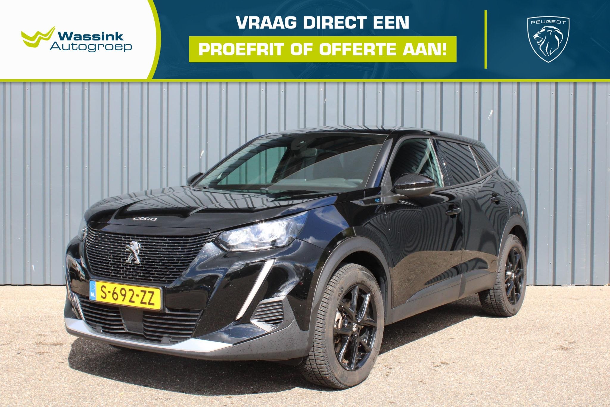 Peugeot e-2008 EV Active Pack 50 kWh Navigatie | Parkeersens, Auto's, 330 km, Gebruikt, Zwart, Origineel Nederlands