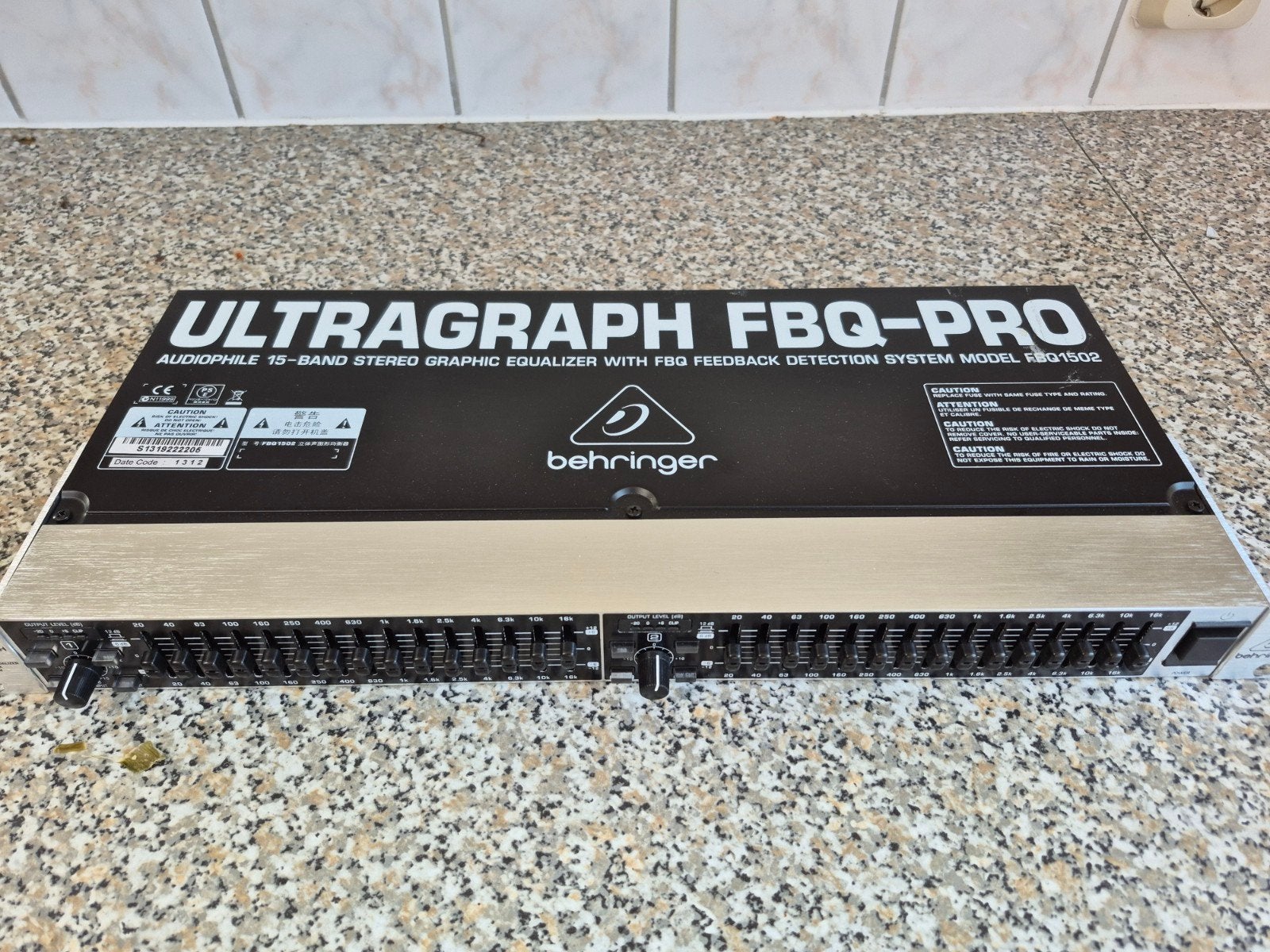 Behringer Ultragraph FBQ-PRO FBQ1502 Equalizer, Muziek en Instrumenten, Effecten, Ophalen of Verzenden, Zo goed als nieuw, Equalizer
