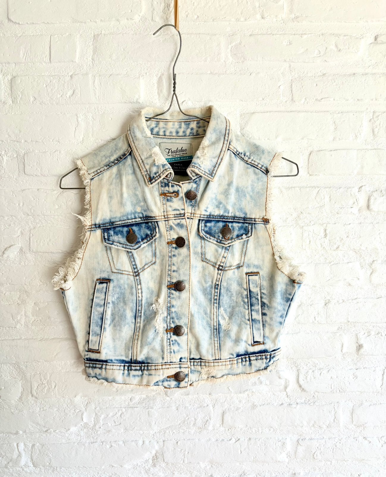 Nieuw spijker/denim gilet Zara, Ophalen, Nieuw, Maat 36 (S), Blauw