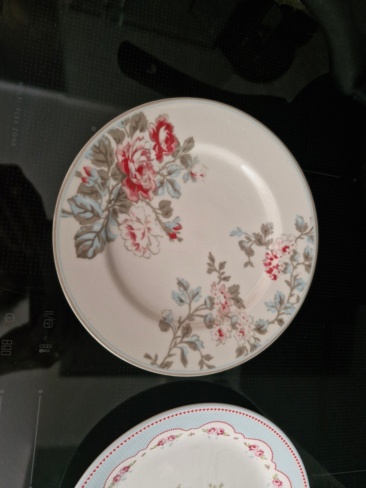 GreenGate borden met bloemmotief - set van 2, Huis en Inrichting, Keuken | Servies, Ophalen, Gebruikt, Overige merken, Keramiek