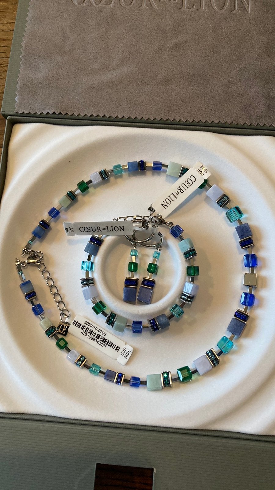❤️Coeur de lion❤️, Sieraden, Tassen en Uiterlijk, Kettingen, Ophalen of Verzenden, Nieuw, Blauw, Overige materialen