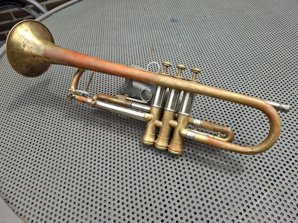 Buescher 400 True Tone 225 (Bb trompet), Muziek en Instrumenten, Ophalen, Gebruikt, Bes-trompet