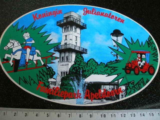 sticker koningin julianatoren familiepark apeldoorn, Verzenden, Zo goed als nieuw, Bedrijf of Vereniging