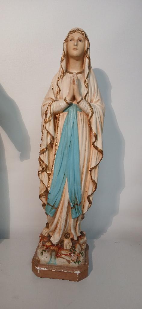 Oud Vintage Beeld Heilige Maria Lady of Lourdes Figuur, Antiek en Kunst, Antiek | Religie, Ophalen of Verzenden