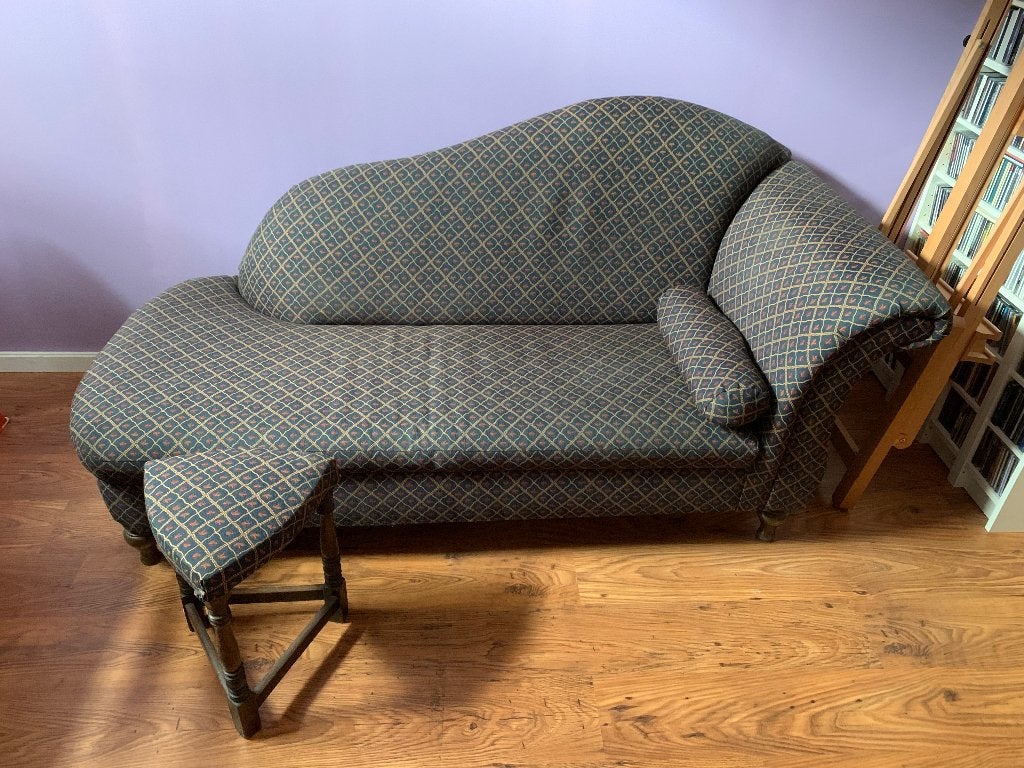 Mooie vintage chaise longue bank, Huis en Inrichting, Banken | Sofa's en Chaises Longues, Ophalen, Gebruikt, 150 tot 200 cm, Tweepersoons