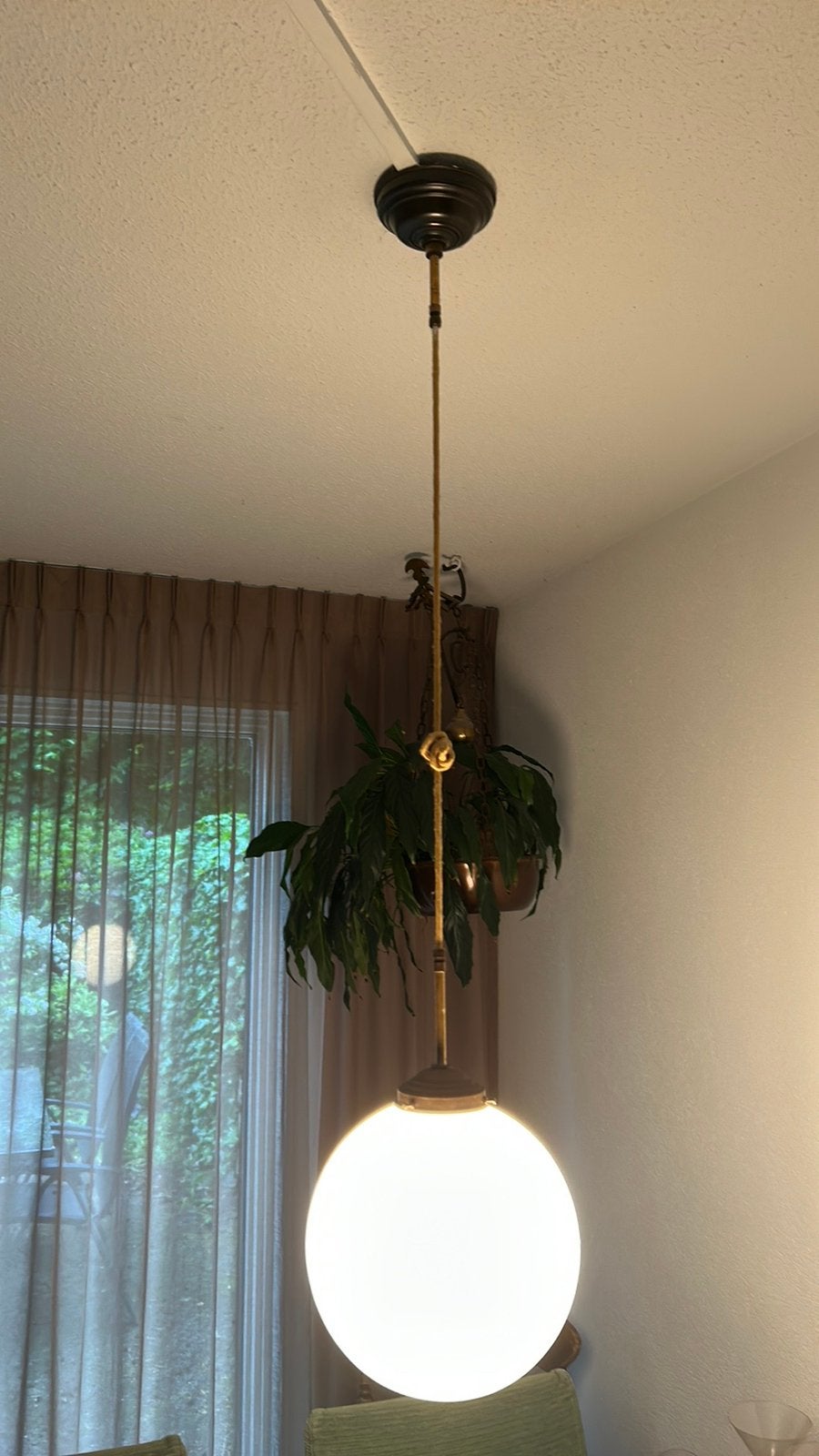 Hanglamp dimbaar messing kleur, Ophalen, Zo goed als nieuw