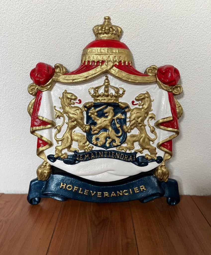 Zeer mooi wapenschild hofleverancier., Ophalen of Verzenden