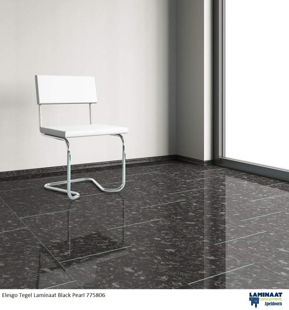 60m2 Tegel Laminaat Black Pearl Graniet 32cm breed  = €840, Nieuw, Grijs, Ophalen of Verzenden, Tegel laminaat vloer Graniet decor