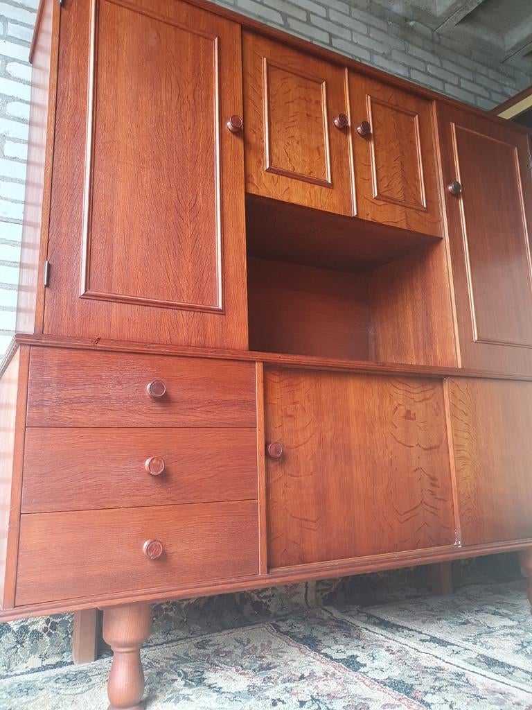 Vintage Robusta wandmeubel, Huis en Inrichting, Ophalen, Gebruikt, 150 tot 200 cm, Teakhout