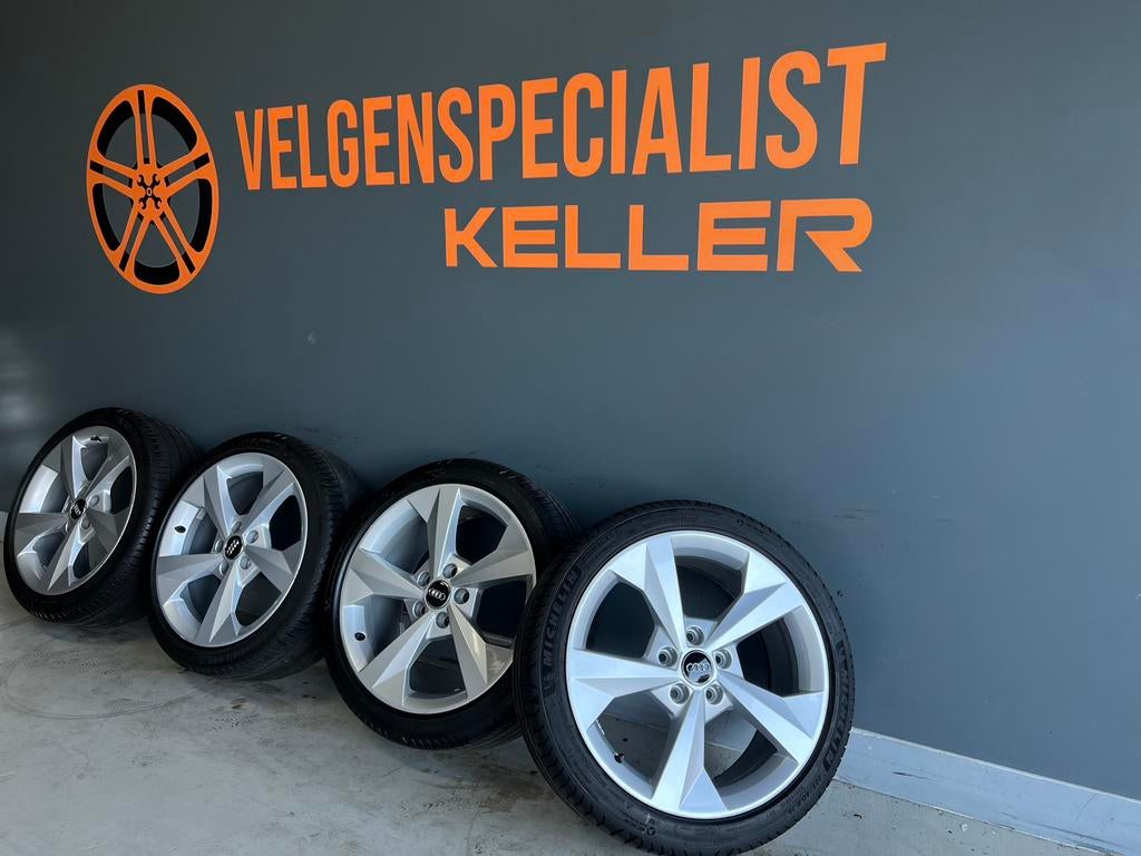 Audi A3 18 inch velgen Origineel 5x112 Michelin zomerset, 18 inch, Banden en Velgen, Ophalen of Verzenden, Zomerbanden
