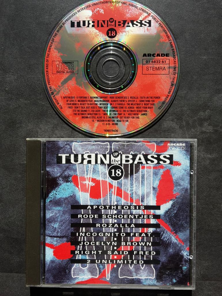CD - Turn up the Bass 18 - Oldschool Hardcore 1991, Ophalen of Verzenden, Zo goed als nieuw, Dance Populair