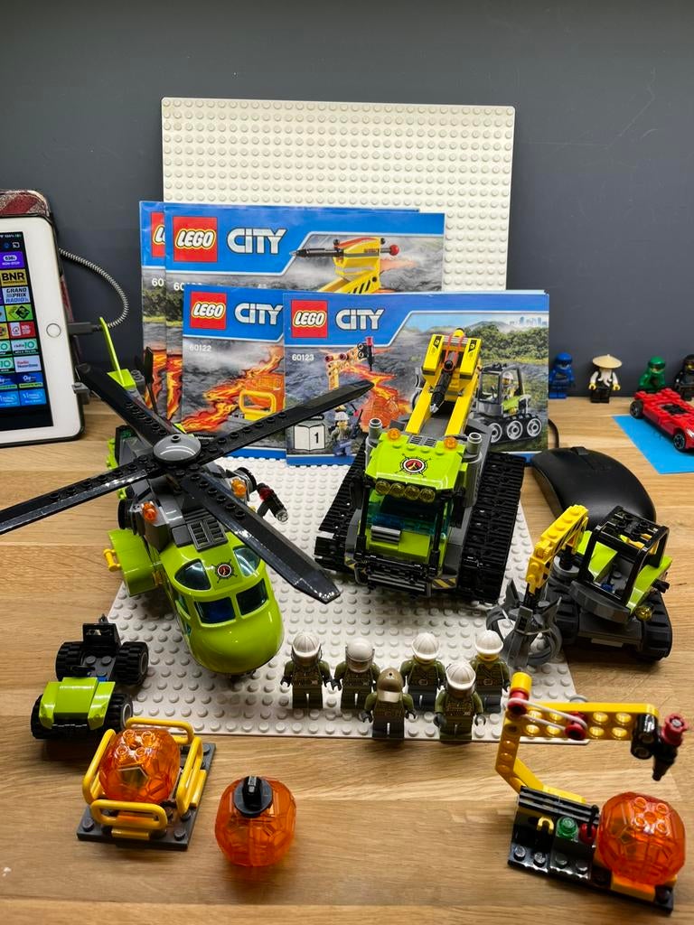 Set Lego vulcano 60122 en 60123, Ophalen of Verzenden, Gebruikt, Complete set, Lego