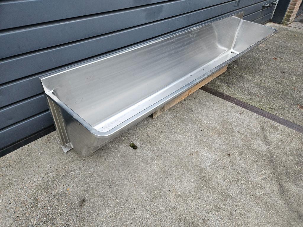 RVS wasbak wastrog 225 cm. extra diep ELCEE staal, Doe-het-zelf en Verbouw, Ophalen, Zo goed als nieuw, Rvs, Wastafel