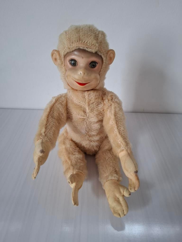 Vintage pluche Schuco aapje. Jaren '60., Verzamelen, Poppen, Ophalen of Verzenden, Zo goed als nieuw, Pop