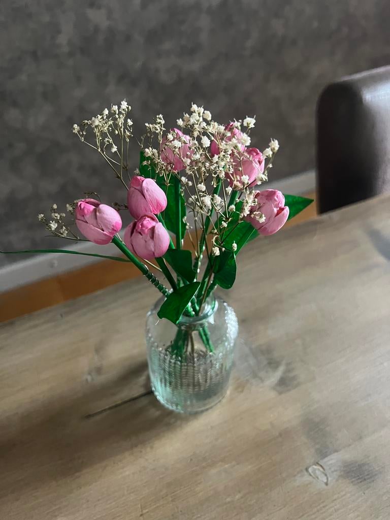 Handgemaakte tulpen van cashewnotenschil, Ophalen of Verzenden, Nieuw