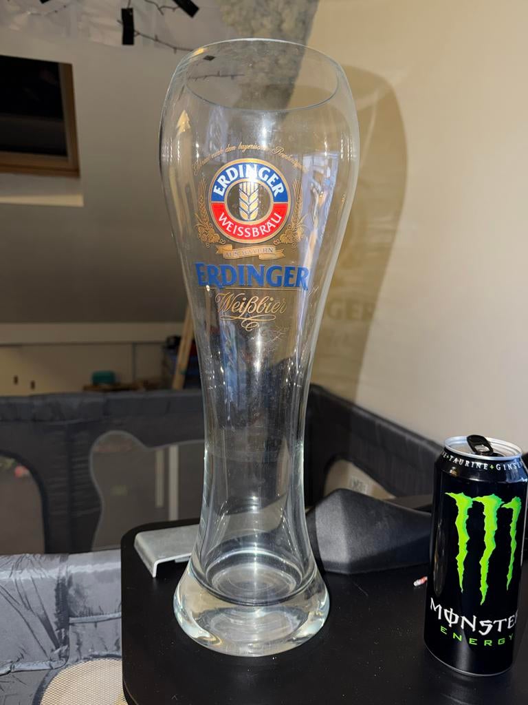 3L Erdinger glas, Ophalen, Nieuw, Glas of Glazen, Overige merken