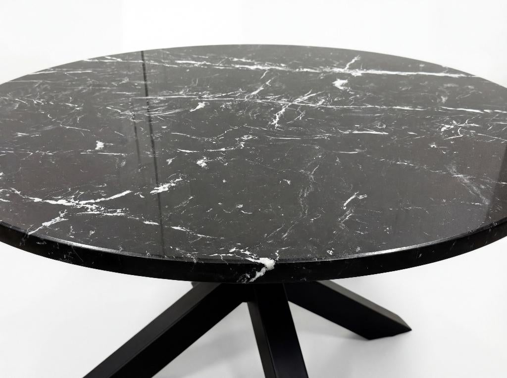 Nero Marquina, Marmeren Tafel, 60 rond, Ophalen, Overige materialen, 50 tot 100 cm, Rond