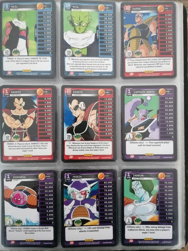Heroes & Villains Set Panini - DragonBall Z, Ophalen of Verzenden, Zo goed als nieuw, Meerdere kaarten