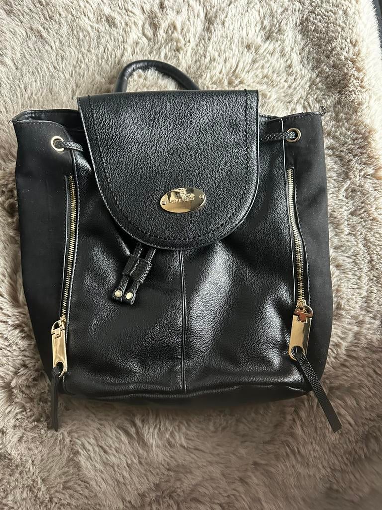 River Island rugtas zwart, Ophalen of Verzenden, Gebruikt, Overige merken, 30 tot 45 cm