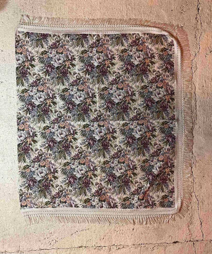 Vintage brocante sprei foulard bloemen 165/146