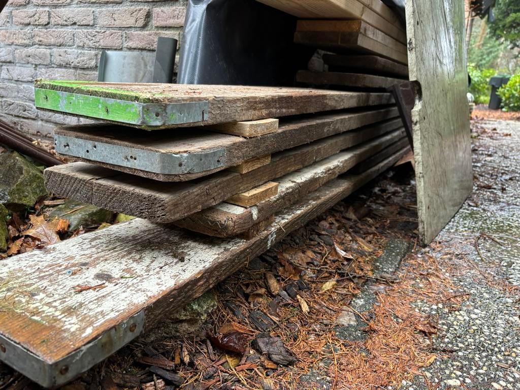 Steigerplanken 8 stuks divers, Doe-het-zelf en Verbouw, Steigers, Ophalen of Verzenden, Zo goed als nieuw