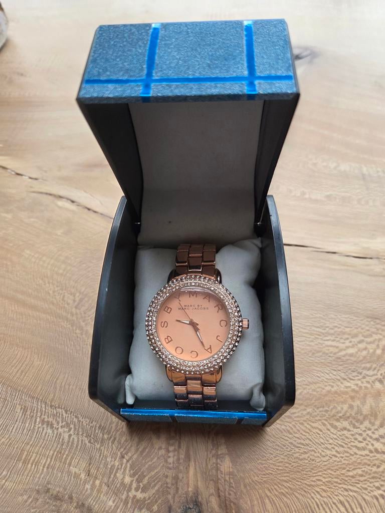 Marc Jacobs Dameshorloge met Strass, Sieraden, Tassen en Uiterlijk, Horloges | Dames, Overige merken, Staal, Staal, Polshorloge