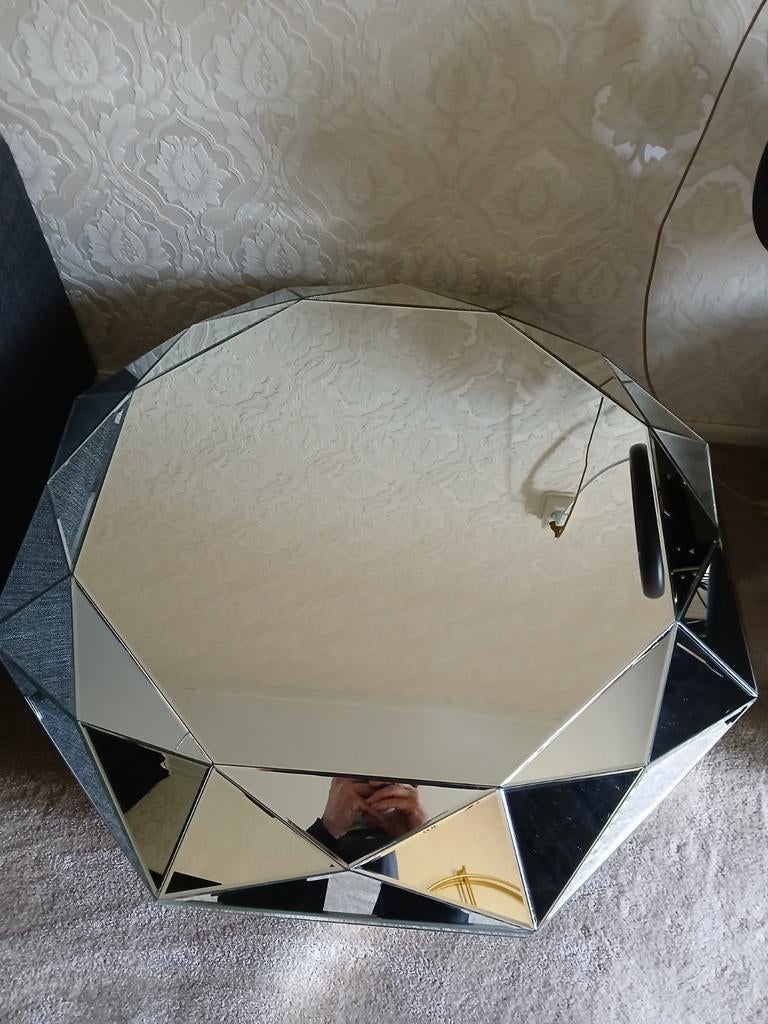 Unieke Diamanten Spiegel Tafel van R.Price, Ophalen, Gebruikt, 100 tot 125 cm, Minder dan 100 cm
