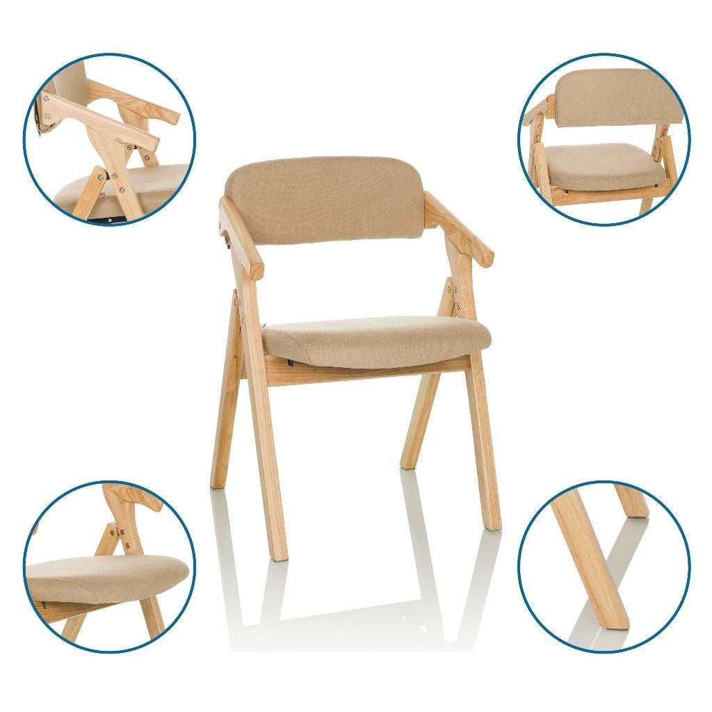 2x Scandio Vergaderstoel / Bezoekerstoel – NU €45 (2 stuks!), Huis en Inrichting, Stoelen, Nieuw, Twee, Hout, Stof, Overige materialen