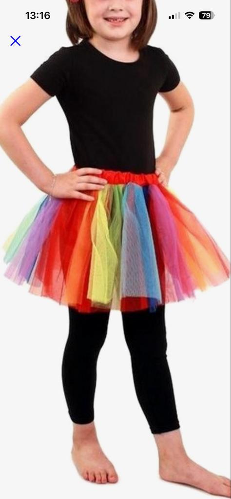 Rokje tule regenboog kleuren, Ophalen of Verzenden, Nieuw, Meisje, Overige typen