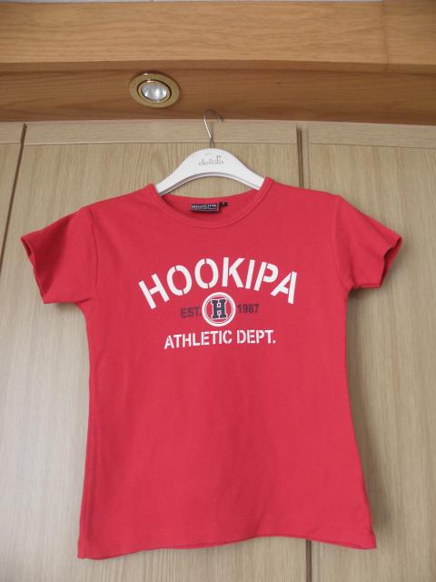 Goedkoop rood katoenen college print shirt HOOKIPA 176 S 36, Maat 38/40 (M), Hookipa, Ophalen of Verzenden, Korte mouw