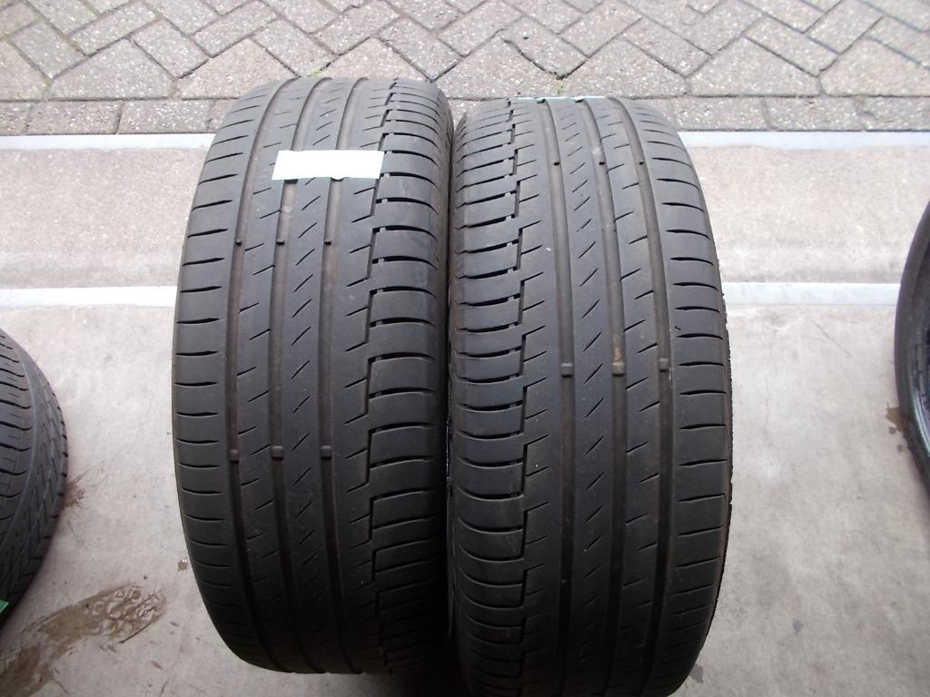 2X CONTINENTAL PREMIUM 6 BANDEN 235 55 R19 105V XL 5-5,5MM, 19 inch, Gebruikt, Ophalen of Verzenden, 235 mm