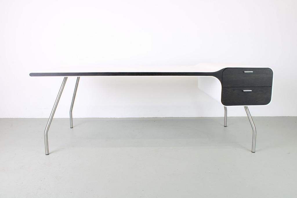 Arco Icon 2102 desk, gerookt eiken, 2 lades, refurbished, Ophalen, Gebruikt