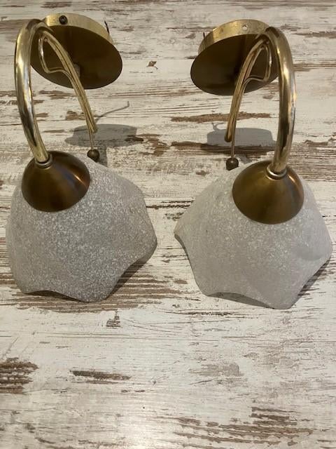 Vintage schemerlampjes, Gebruikt, Vintage, Ophalen of Verzenden, Glas