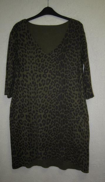 Prachtige suede look Ambika tuniek panter mosgroen mt L., Verzenden, Maat 42/44 (L), Zo goed als nieuw, Ambika