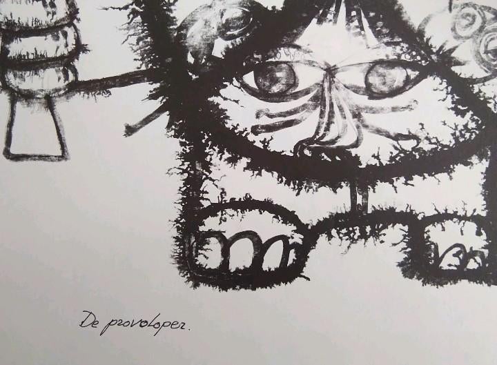 Rob Schotman Provo Lithografie 1966, Antiek en Kunst, Ophalen of Verzenden