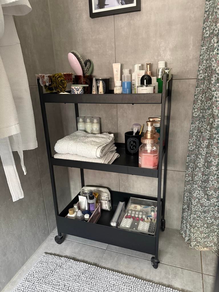 Ikea Nissafors Trolley - Zwart - Amsterdam, Ophalen, Zo goed als nieuw