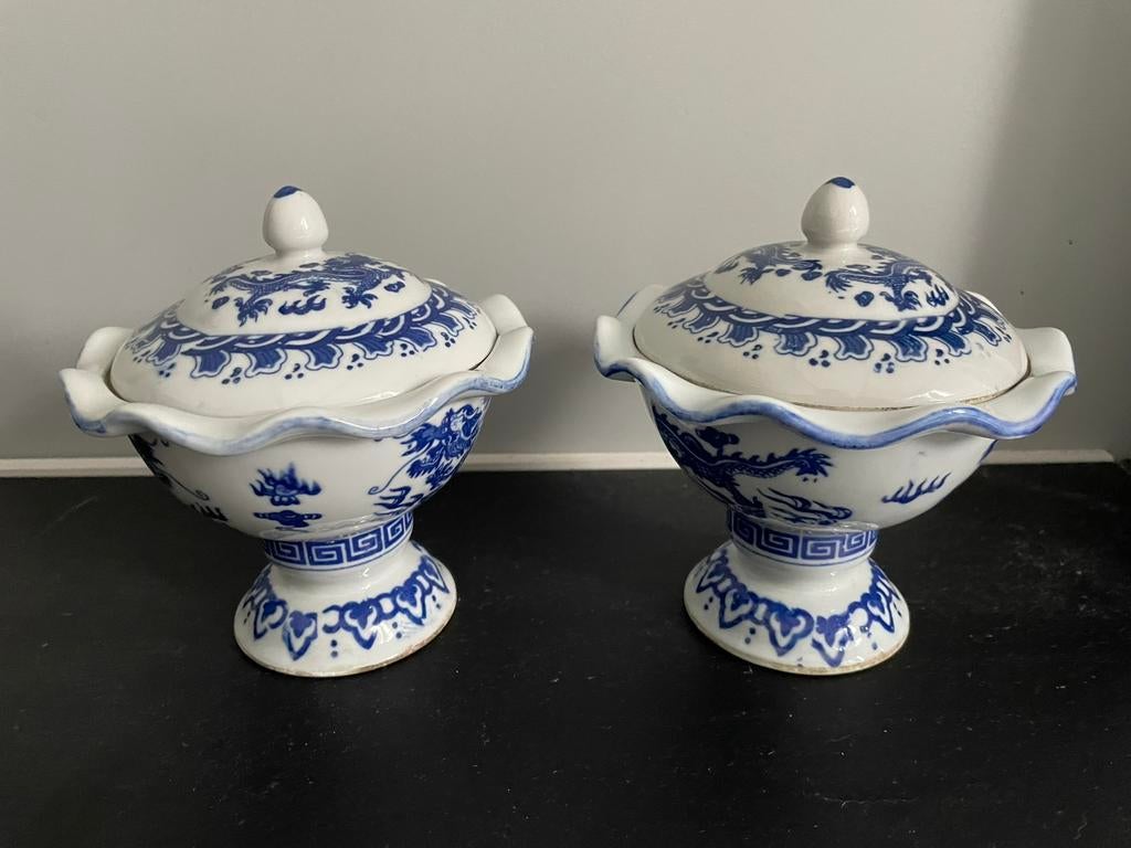 Porseleinen Chinese kommen., Ophalen of Verzenden