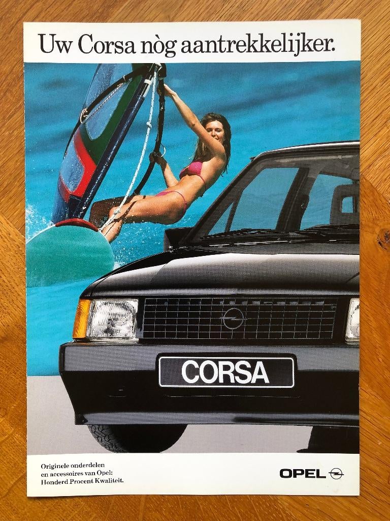 Opel Corsa accessoire folder 1987, Opel, Verzenden, Nieuw, Opel