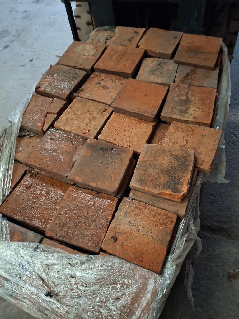 plavuizen ( oud) terracotta ca 800 stuks, zie foto's/omschr, Ophalen, Steen of Klei, Minder dan 50 cm, Zo goed als nieuw