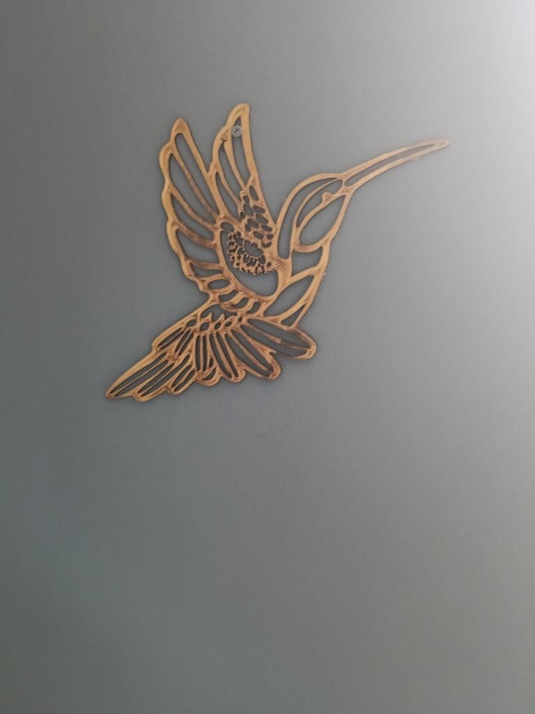 Houten Kolibrie Wanddecoratie, Ophalen of Verzenden, Zo goed als nieuw
