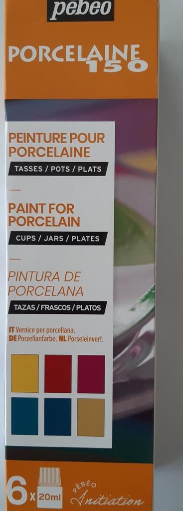 Pebeo porseleinverf 6x20ml met gratis 31 delig sjablonenset, Ophalen of Verzenden, Nieuw, Overige typen