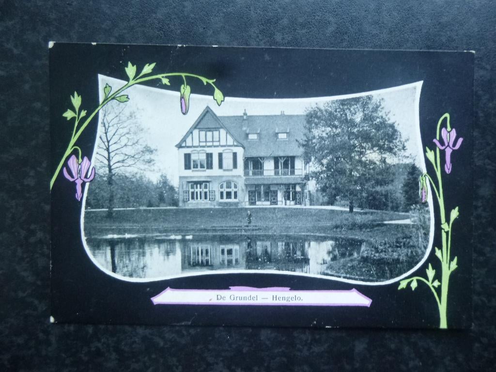 HENGELO Ov  De Grundel B in nostalgisch kader, Ophalen of Verzenden, Voor 1920, Overijssel