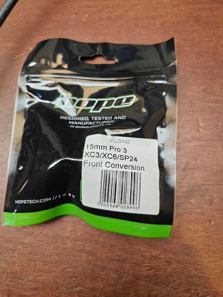 Hope Conversie Kit - 15mm Pro 3 XC3/XC6/SP24, Fietsen en Brommers, Fietsonderdelen, Ophalen of Verzenden, Zo goed als nieuw, Overige typen