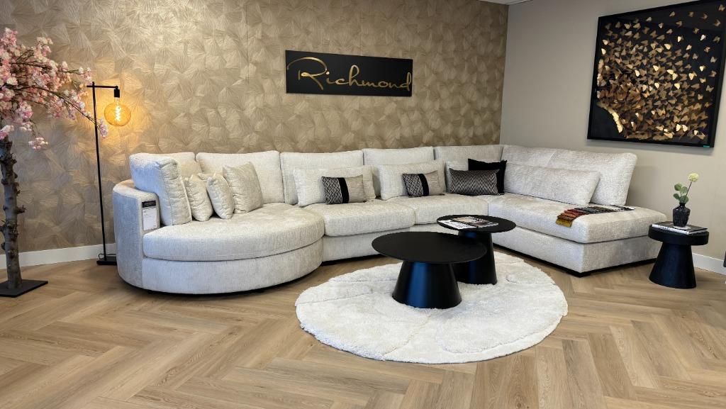 Prachtige velvet hoekbank | Showroom Utrecht, Ophalen, Info@trendvortex.com, Modern, Velvet, Eric Kuster, Stof, leer, maatwerk, cirkel eiland