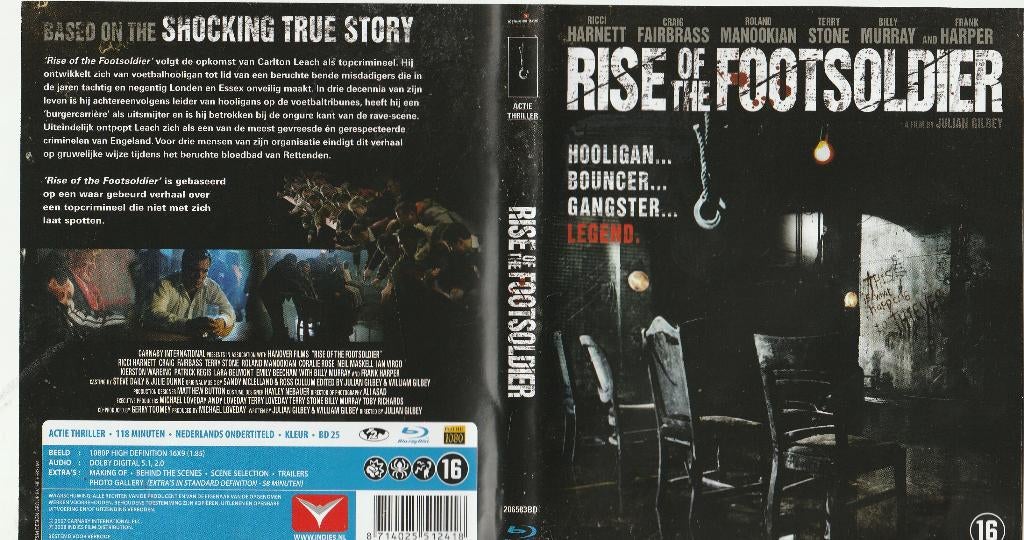 Rise of the footsoldier blu ray ( ned. ondert. ), Cd's en Dvd's, Blu-ray, Ophalen of Verzenden, Zo goed als nieuw, Thrillers en Misdaad