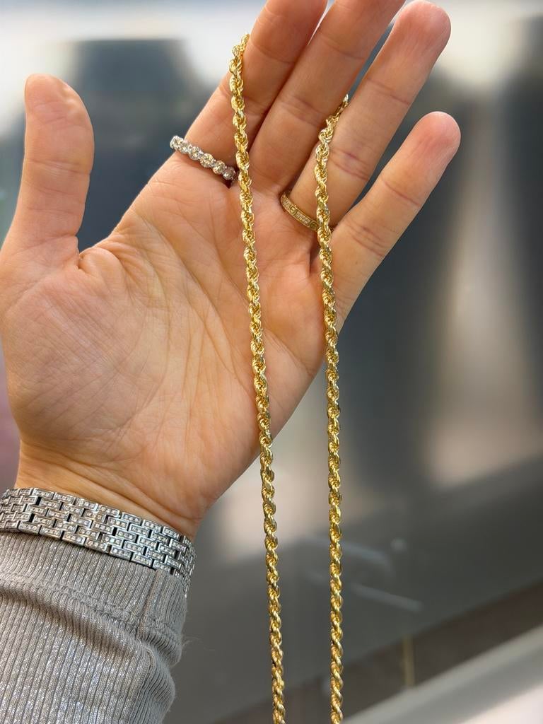 14KT Goud - 37.6 Gram - Ketting - ROPE - massief, Ophalen, Nieuw, Goud, Goud
